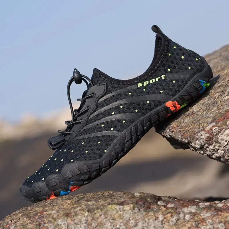 Zapatillas barefoot TERRATOES unisex, confort y protección para senderismo y aventura al aire libre. Pisada natural.