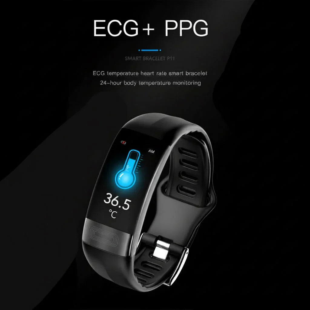 Reloj inteligente unisex que mide EKG, presión arterial y patrones de sueño para una mejor salud.