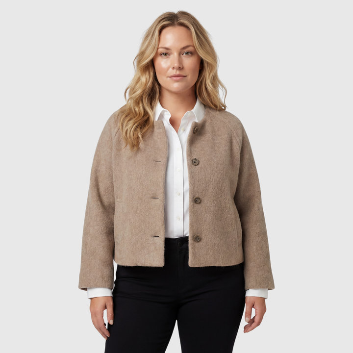 Chaqueta corta de mujer, diseño elegante y versátil. Perfecta para outfits de otoño y primavera.