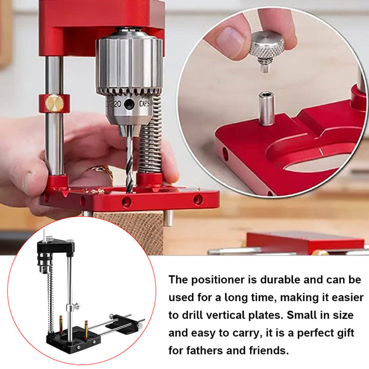 Herramienta ajustable para perforación en madera, guía de taladro de alta precisión para carpintería.