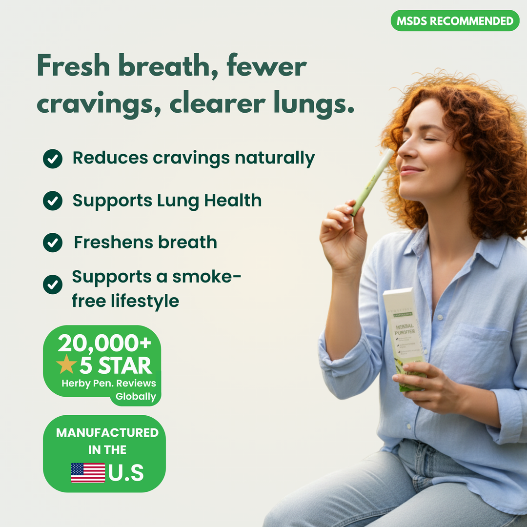Inhalador para dejar de fumar. Apoyo respiratorio y bienestar pulmonar, limpieza sin nicotina.