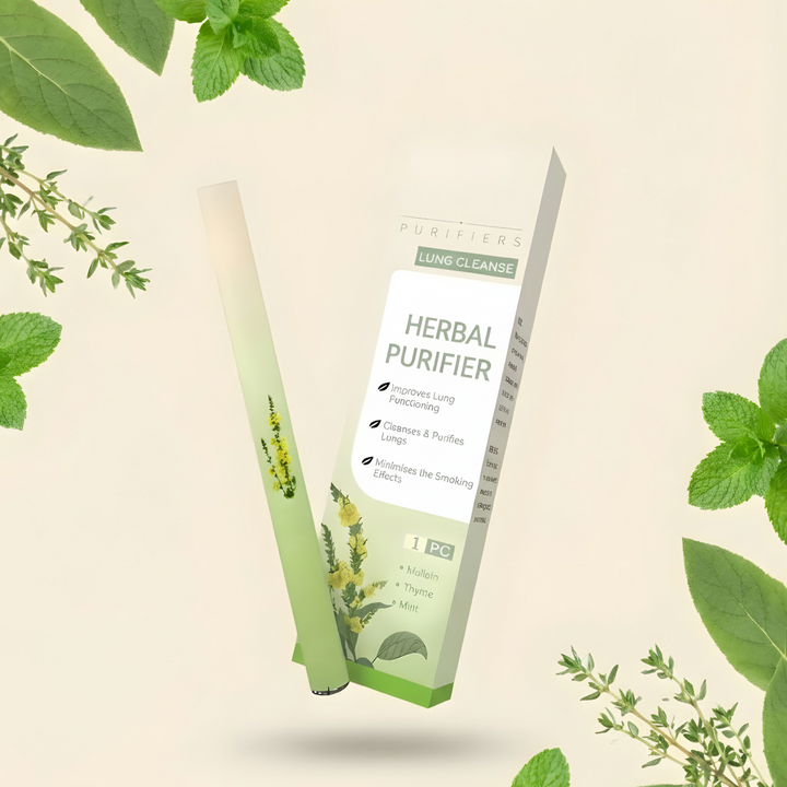 Inhalador natural para limpieza pulmonar con hierbas. Apoyo respiratorio y bienestar natural.