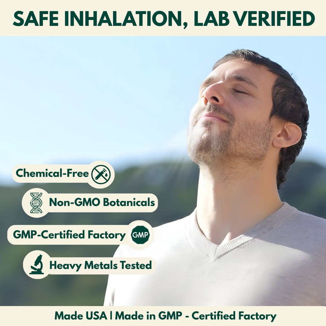 Inhalador herbal para dejar de fumar. Apoyo respiratorio, limpieza pulmonar, sin nicotina.