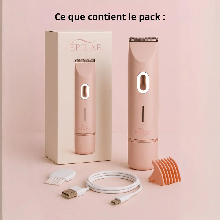 Afeitadora de vello recargable USB, depiladora portátil rosa, azul o púrpura para mujer.