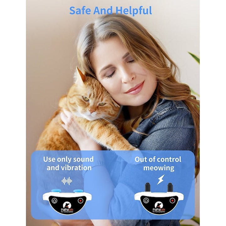 Consola remota para collar de entrenamiento de gatos, fácil uso para adiestramiento y control de vocalización.
