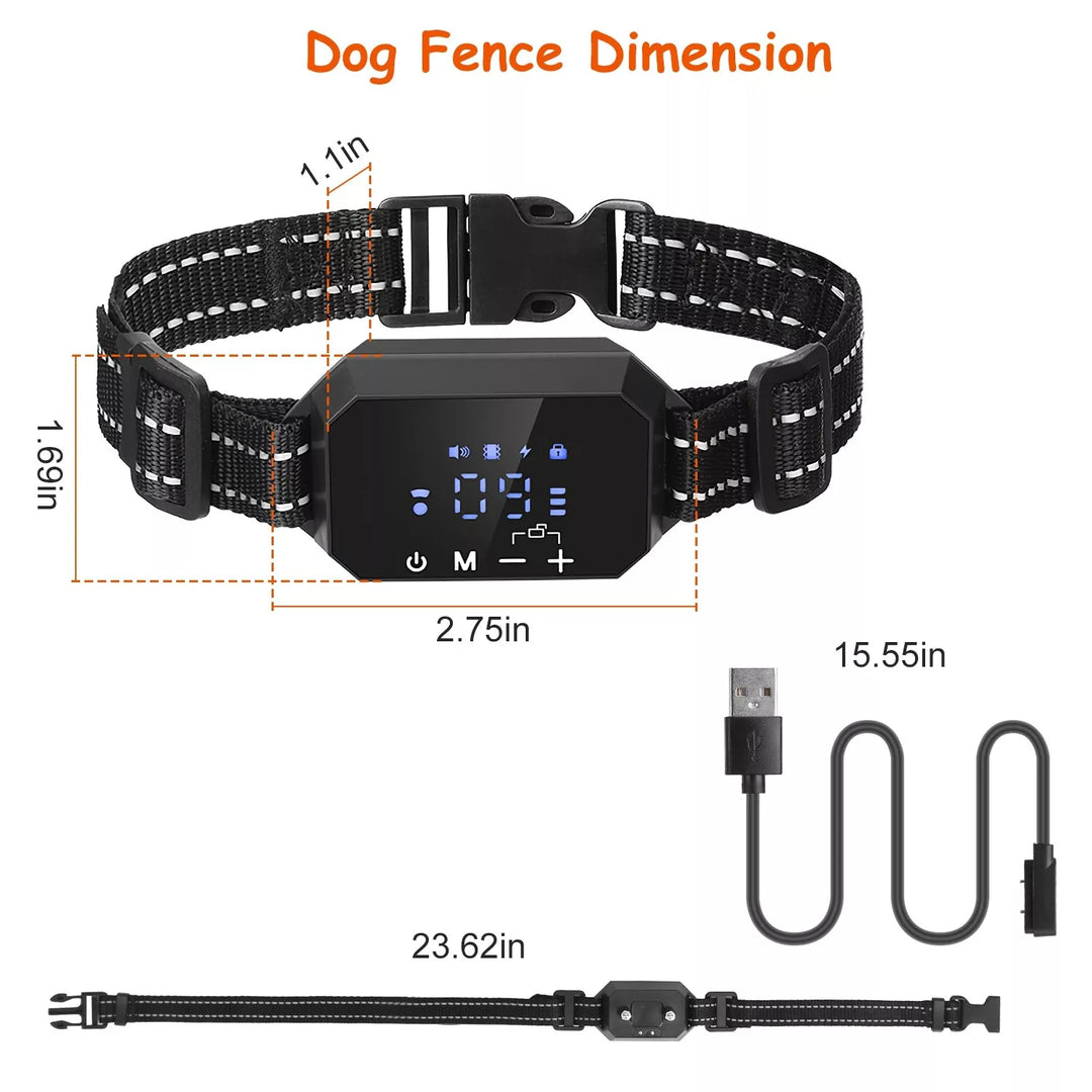 Dispositivo GPS Pro de valla invisible, límite geolocalizado ajustable para seguridad de perros.