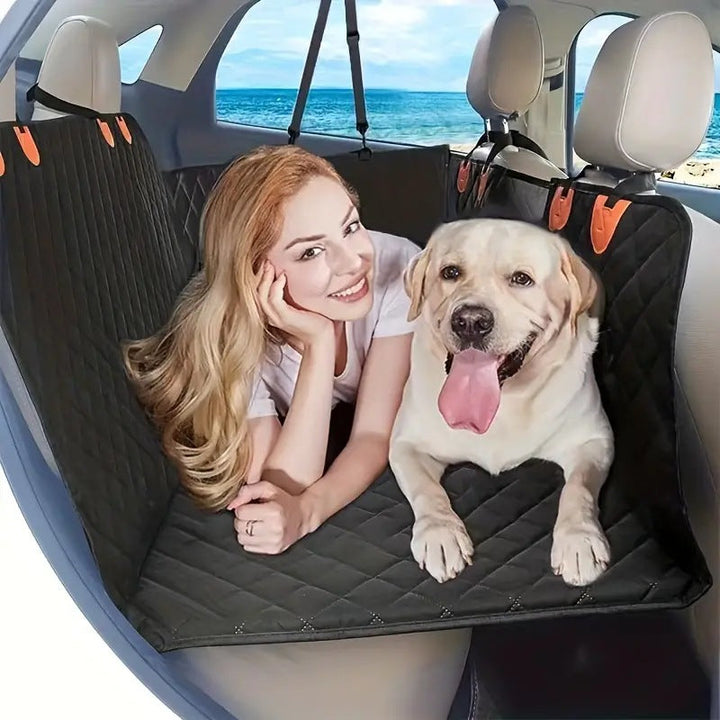 Accesorios para coche: asiento perro fondo rígido, impermeable. Seguridad y limpieza en viaje.
