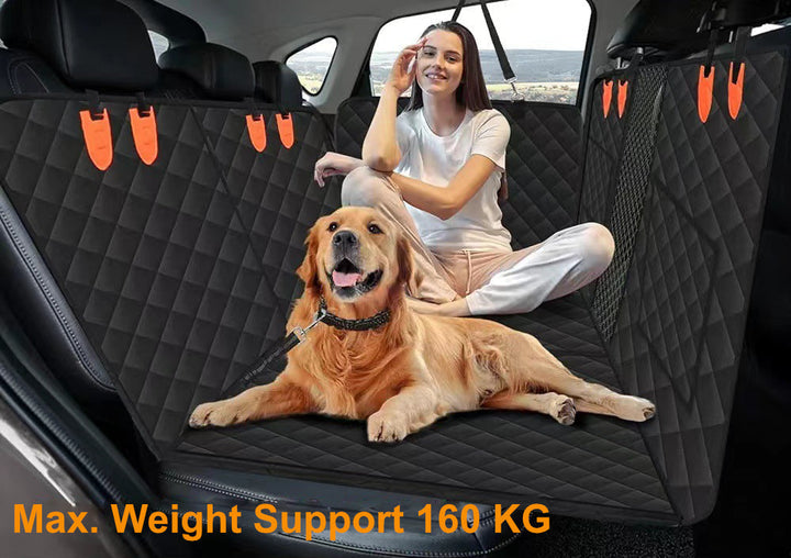 Protector coche impermeable para perros, asiento trasero con fondo rígido. Fácil limpieza.