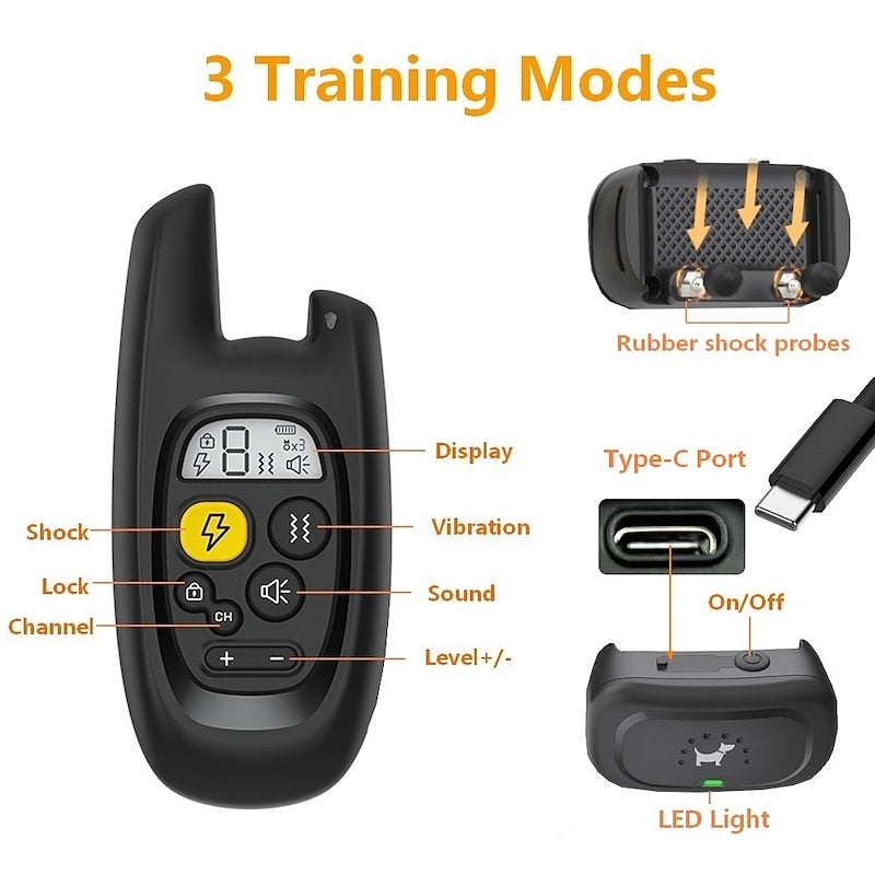 Sistema de entrenamiento canino AstraPaw Pro: collar y mando remoto para una mejor educación.