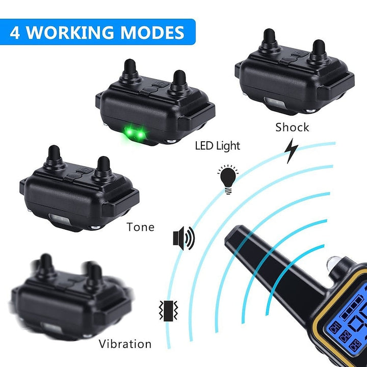 Collar de entrenamiento LED para perros, perfecto para paseos nocturnos seguros y adiestramiento.