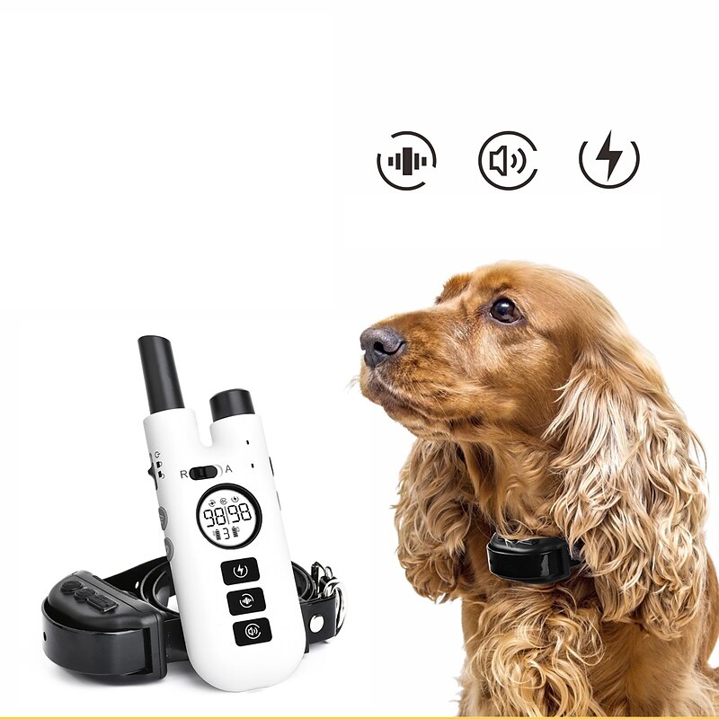 Collar de adiestramiento canino antiladridos, recargable y sumergible. Ideal para control de ladridos de mascotas.