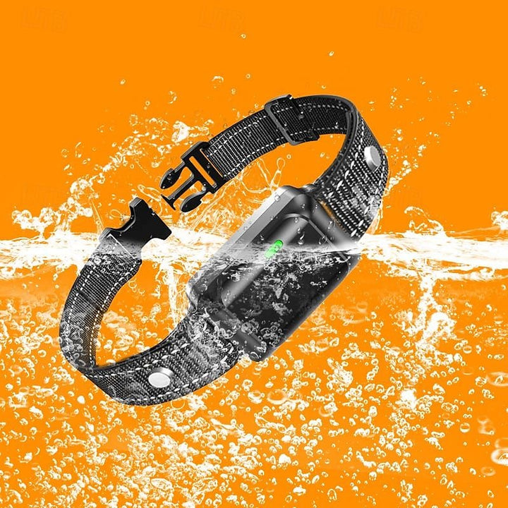 Collar de entrenamiento para perros con modos de vibración y sonido, seguro y eficaz para corregir comportamientos.