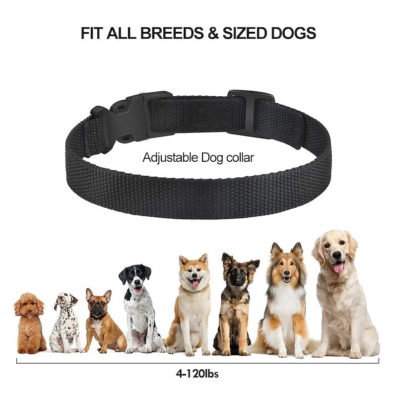 Collar antiladridos universal para perros de todos los tamaños, solución recargable para control y educación canina.