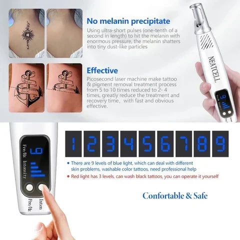 Solución de belleza portátil: láser picosegundos para eliminación profesional de manchas en casa.