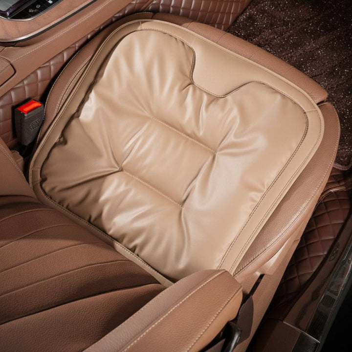 Cojín de asiento de coche con espuma viscoelástica y funda transpirable. Comodidad universal para coche y oficina.