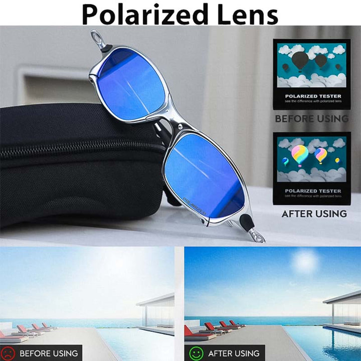 Gafas de sol polarizadas para ciclismo. Protección UV400, diseño ligero unisex para aventura.