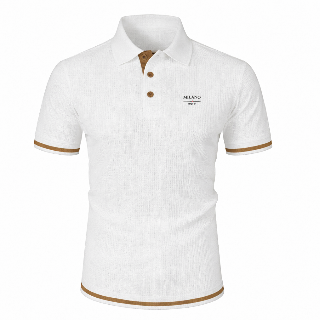 Polo moderno para hombre, estilo casual refinado. Ropa versátil de manga corta, comodidad para moda masculina.