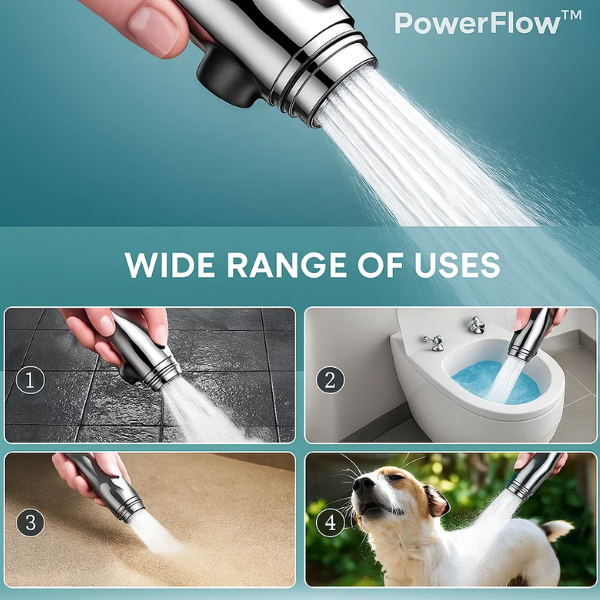 Cabezal de ducha para baño con alta presión y sistema de filtrado, promueve el ahorro de agua.