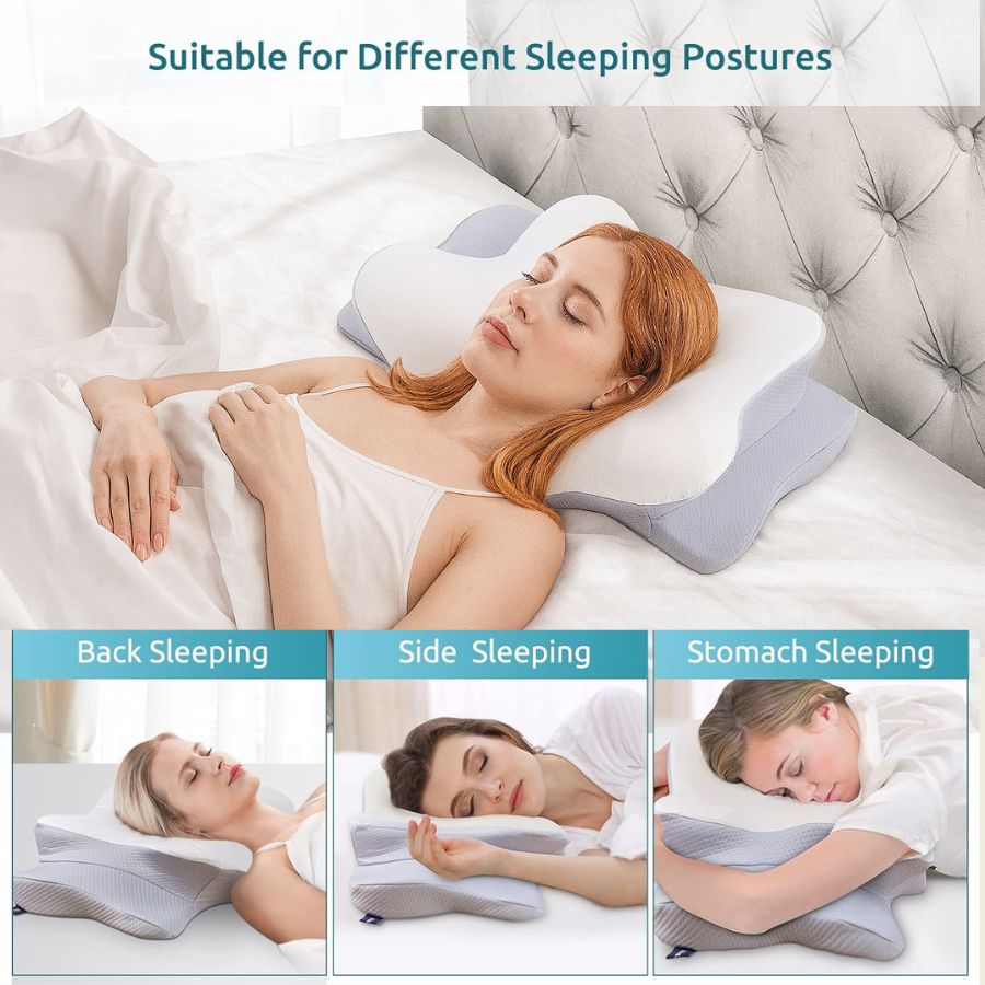 Confort XL garantizado con esta almohada cervical ortopédica de viaje. Diseño ergonómico para un descanso superior.