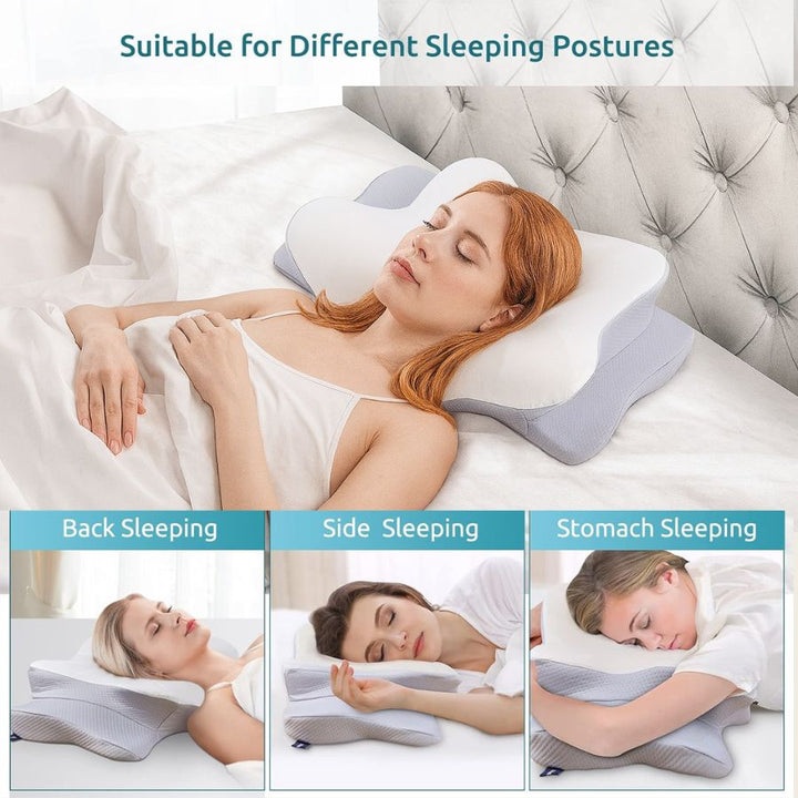 Confort XL garantizado con esta almohada cervical ortopédica de viaje. Diseño ergonómico para un descanso superior.