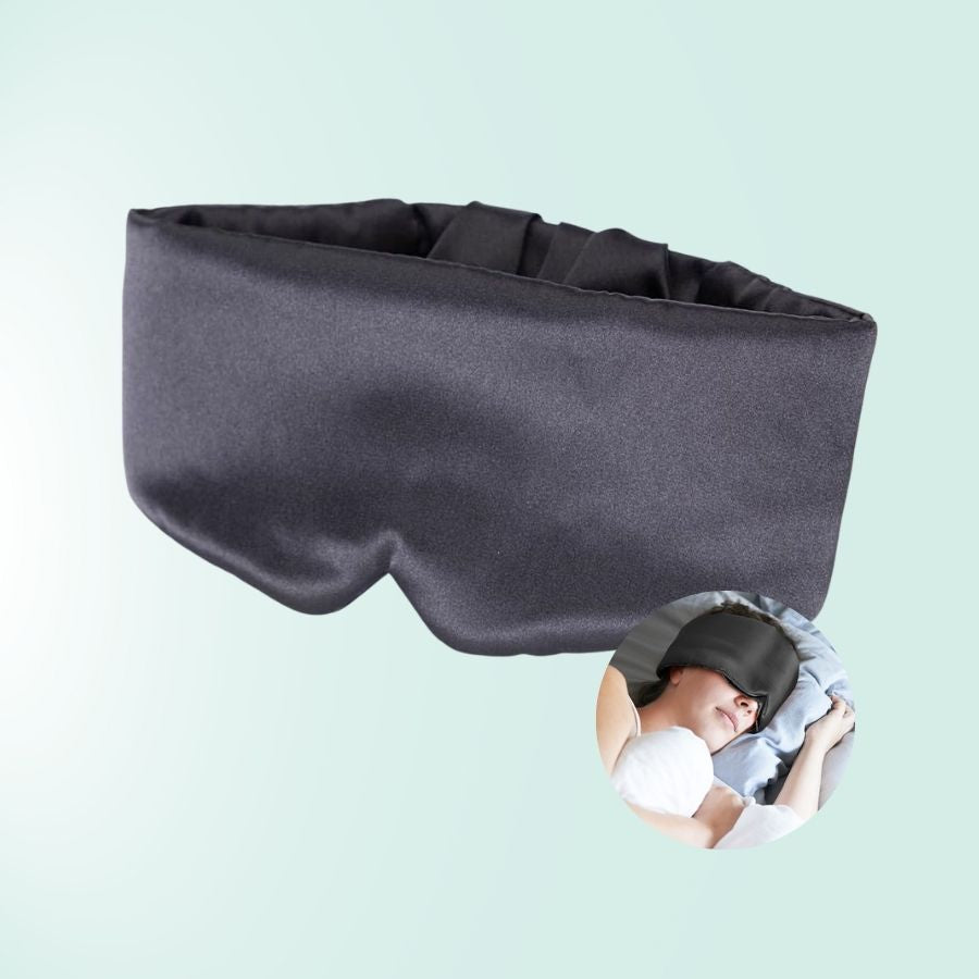Antifaz de seda unisex para dormir profundamente, bloquea la luz y es suave al tacto.