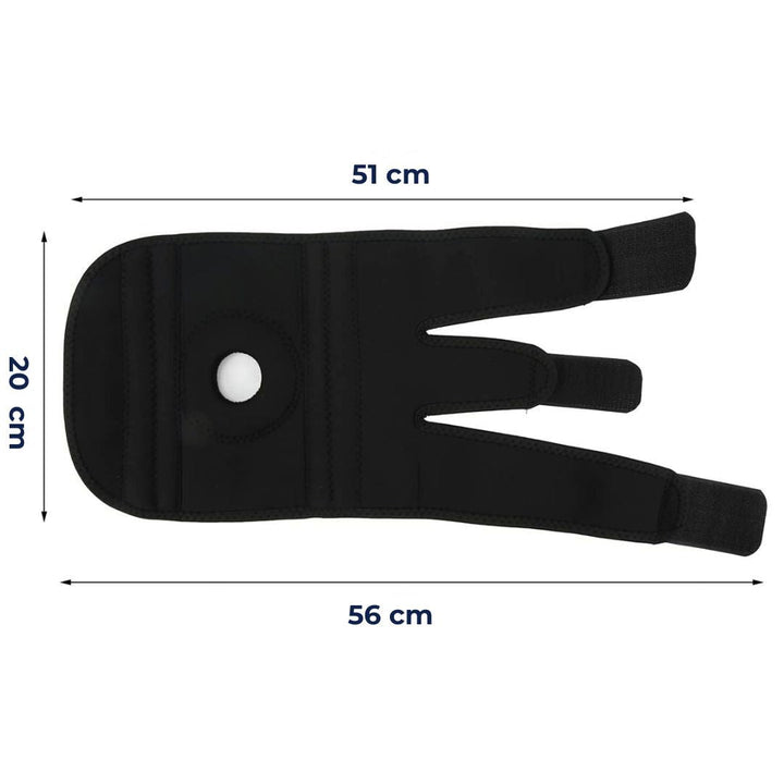 Soporte de rodilla ajustable ProFlex. Proporciona estabilidad y protección articular para el bienestar y la actividad física.