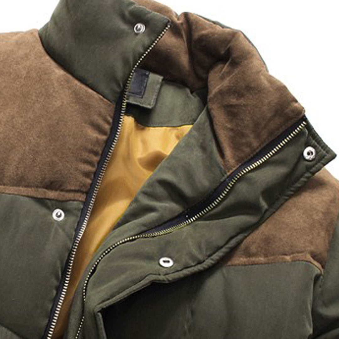 Chaqueta de otoño para hombre, acolchada y muy ligera. Diseño elegante con cremallera.