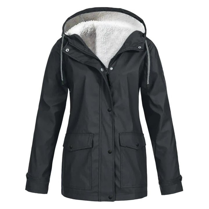 Abrigo impermeable mujer, corte medio, de estilo casual. Chaqueta cálida y elegante para otoño/invierno.
