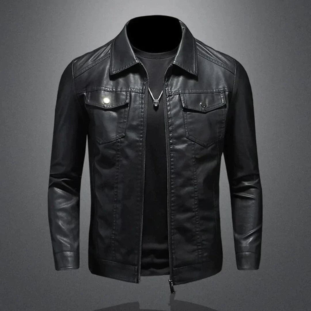 Chaqueta negra Bjorn para hombre, diseño moderno y urbano. Ideal para un look casual de ropa exterior.