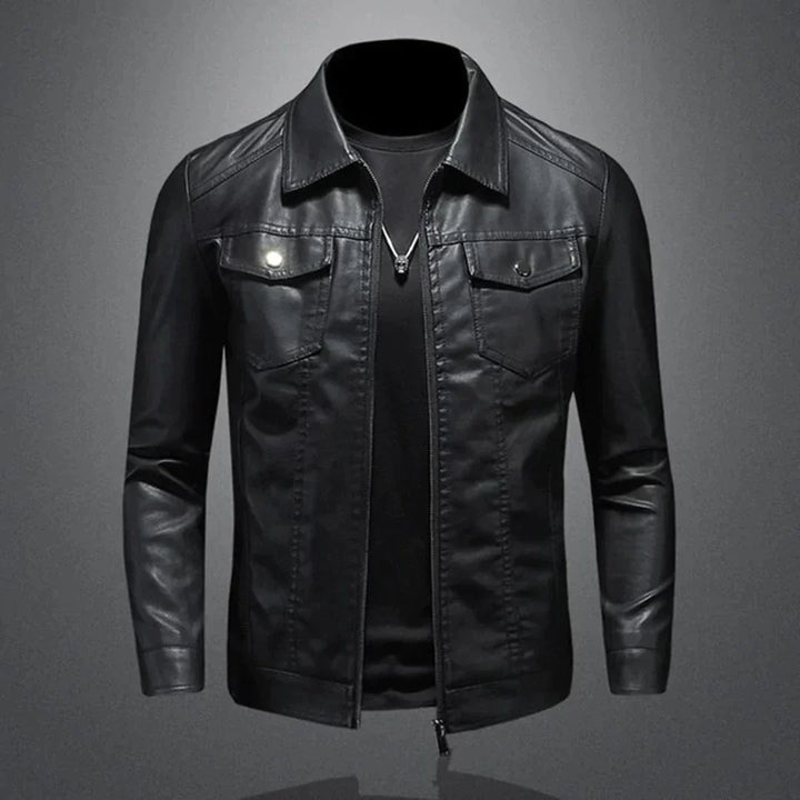 Chaqueta negra Bjorn para hombre, diseño moderno y urbano. Ideal para un look casual de ropa exterior.