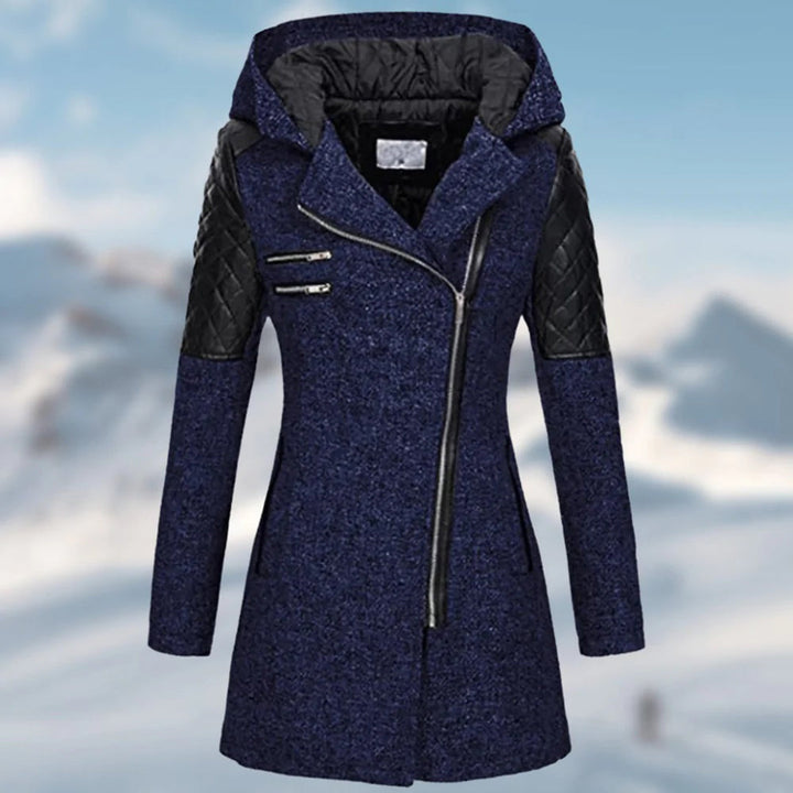 Chaqueta larga de invierno para mujer. Estilo moderno que combina elegancia y calidez para cualquier ocasión.