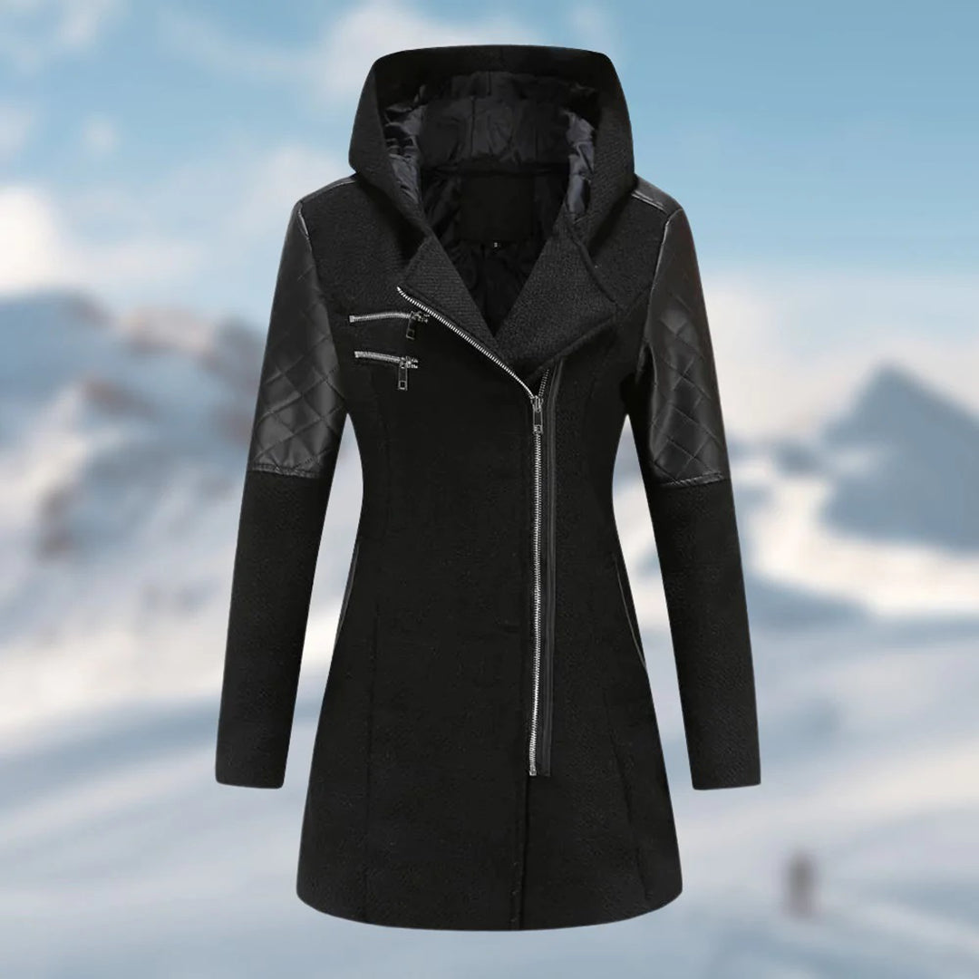 Abrigo largo de invierno para mujer, combina estilo formal y casual. Chaqueta elegante que ofrece máxima calidez.