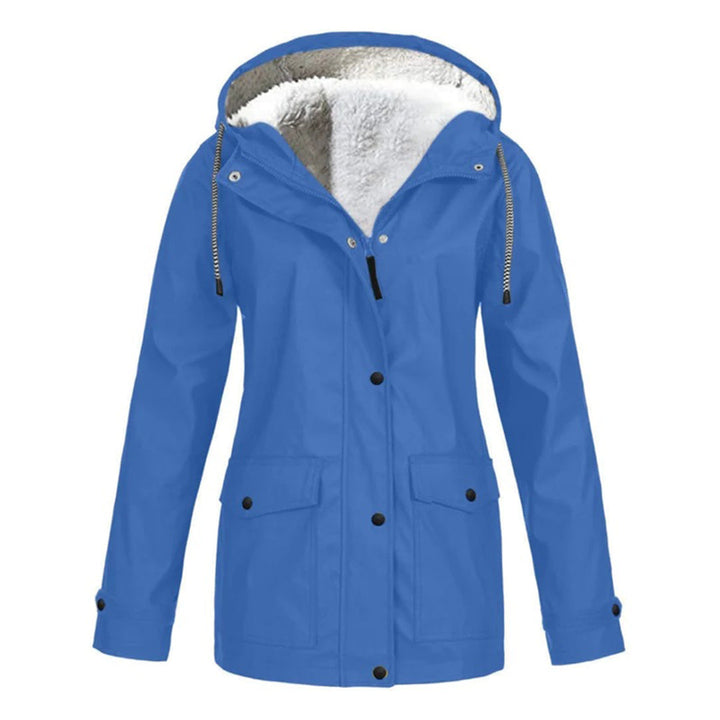 Abrigo impermeable elegante de mujer, corte medio. Ideal para ciudad en otoño-invierno y protección lluvia.
