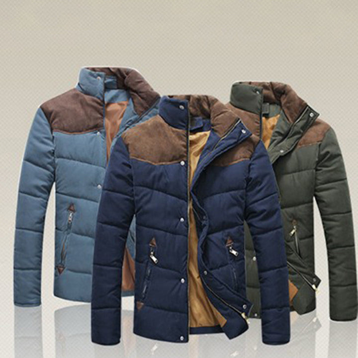 Chaqueta acolchada casual para hombre, estilo ligero. Ideal para vestir elegante en otoño.