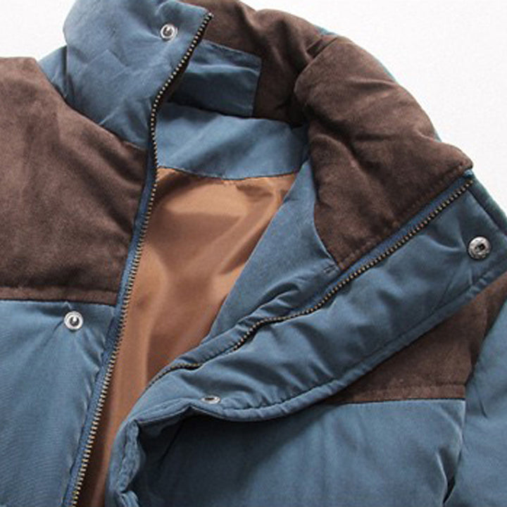 Moda hombre: chaqueta acolchada ligera con bolsillos, perfecta para el otoño. Estilo casual.