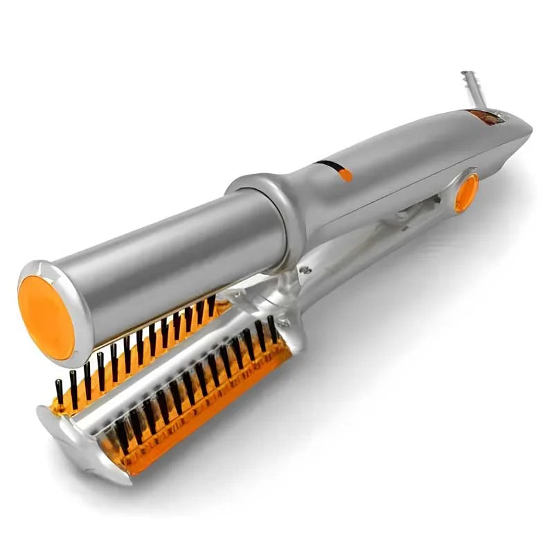 Cepillo rotatorio 2 en 1 para mujeres: seca, alisa y da brillo al cabello sin frizz fácilmente.