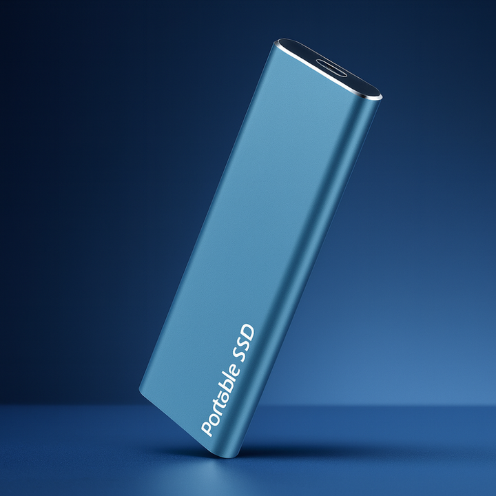 SSD externa de aluminio, robusta y segura. Almacenamiento fiable para proteger tus datos importantes en cualquier lugar.