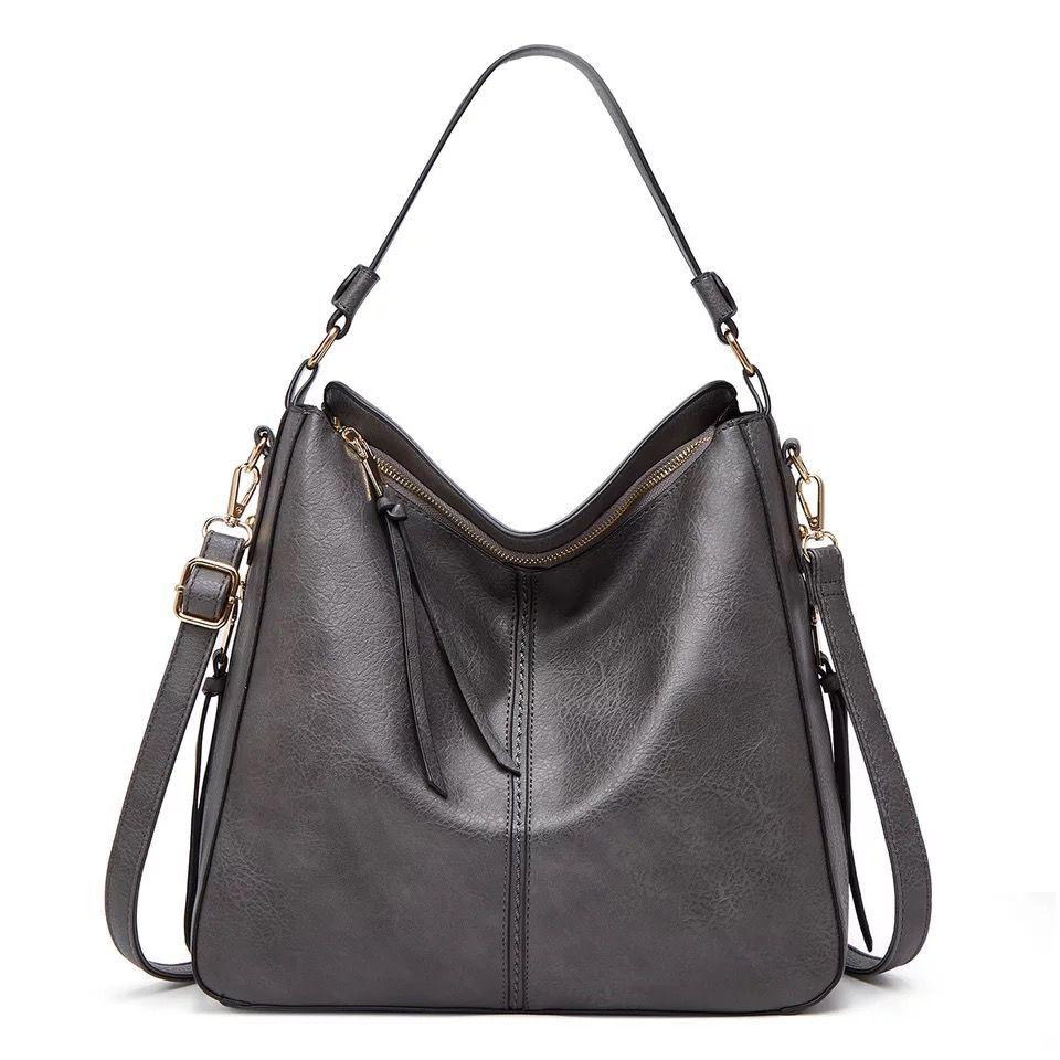 Bolso bandolera casual y minibolso a juego, diseño moderno para mujer, piel sintética duradera.