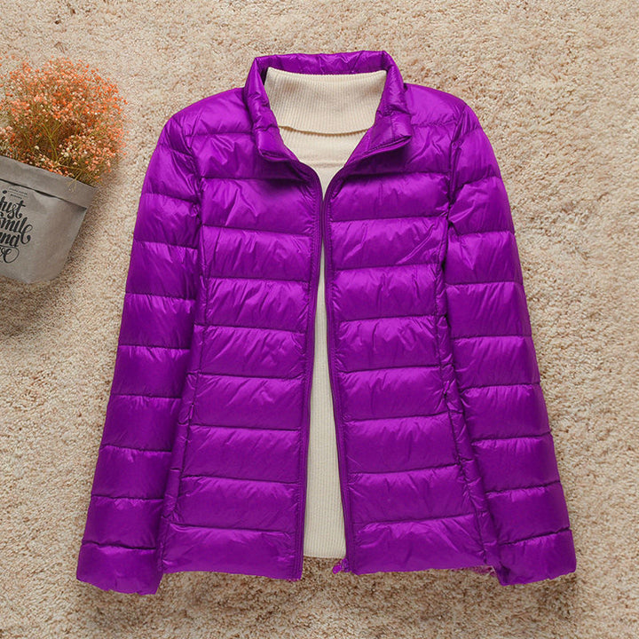 Abrigo acolchado de mujer Quinn, cálido y ligero para el invierno casual.
