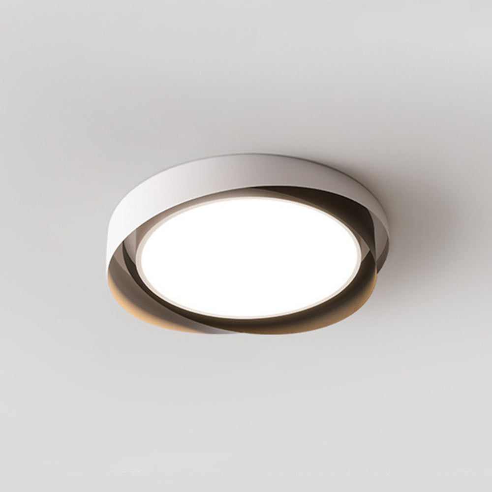 Lámpara LED de techo blanca, luz cálida, diseño redondo, para comedor.