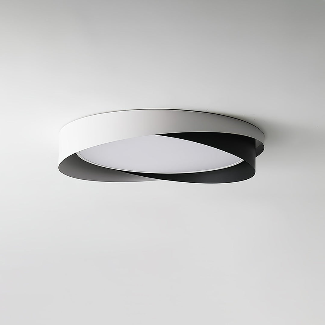 Foco LED de techo negro moderno, luz fría, ideal para oficina.