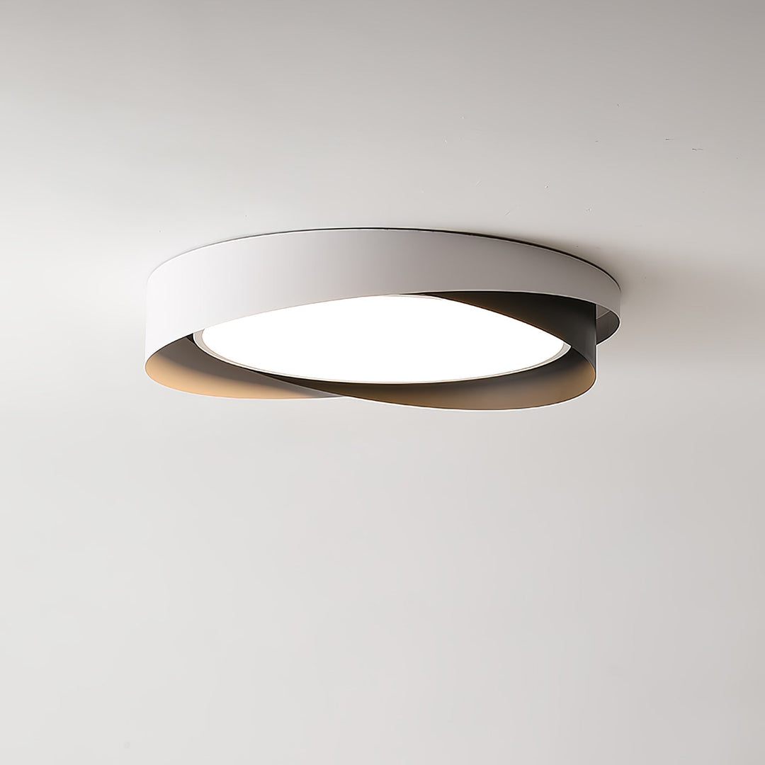 Lámpara de techo LED minimalista blanca, luz fría para dormitorio.