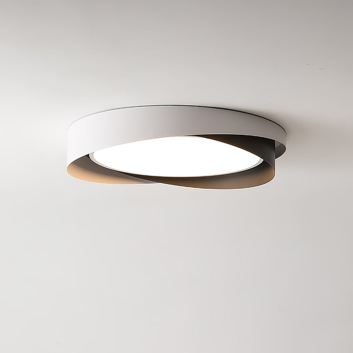 Lámpara de techo LED minimalista blanca, luz fría para dormitorio.