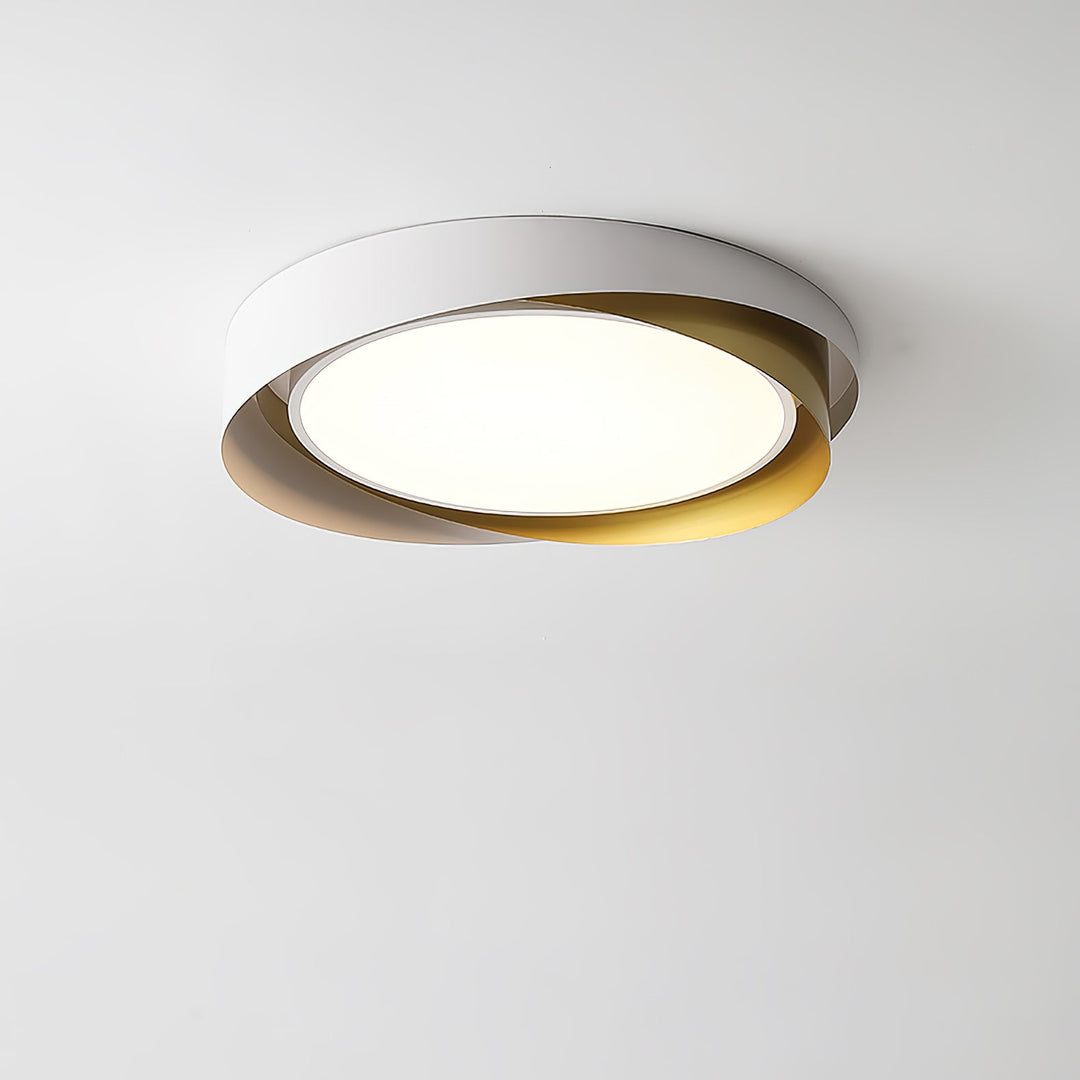 Foco LED de techo negro minimalista, iluminación fría para dormitorio.