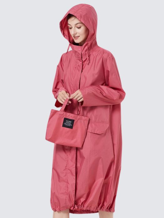 Abrigo ligero impermeable para mujer, perfecto primavera otoño. Chaqueta cortavientos con estilo elegante.