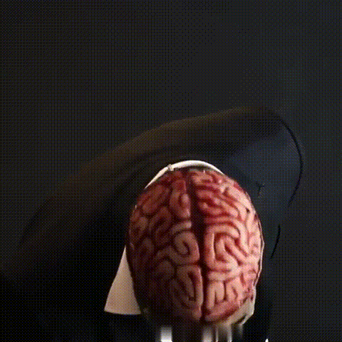 Máscara de látex espeluznante de esqueleto con cerebros, perfecta para Halloween y fiestas de terror.