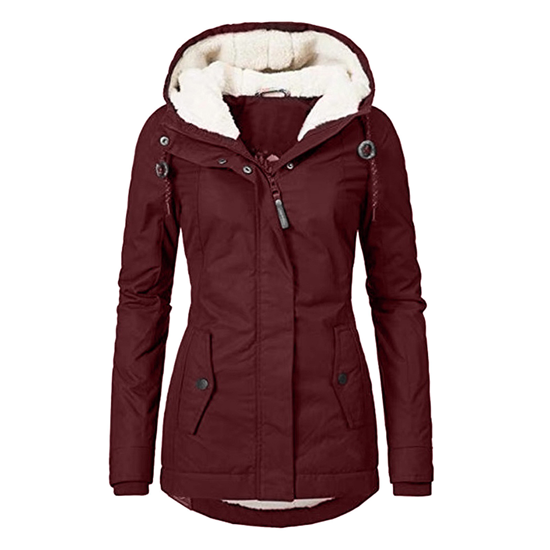 Abrigo de moda para mujer, diseño versátil con capucha. Perfecto para un look invernal cálido y chic.
