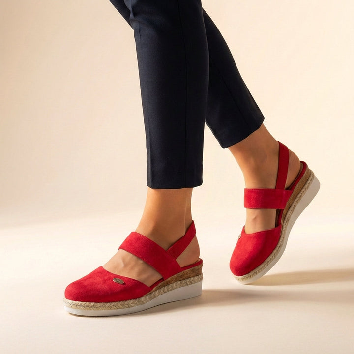 Sandalias mujer con plataforma de esparto, ortopédicas, ofrecen soporte y frescura para el verano.