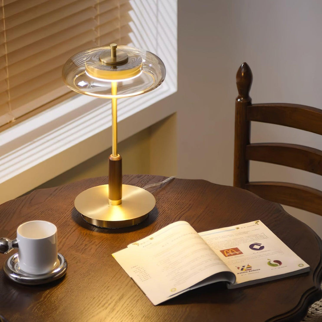 Lámpara decorativa LED de mesa, diseño moderno para sala de estar.