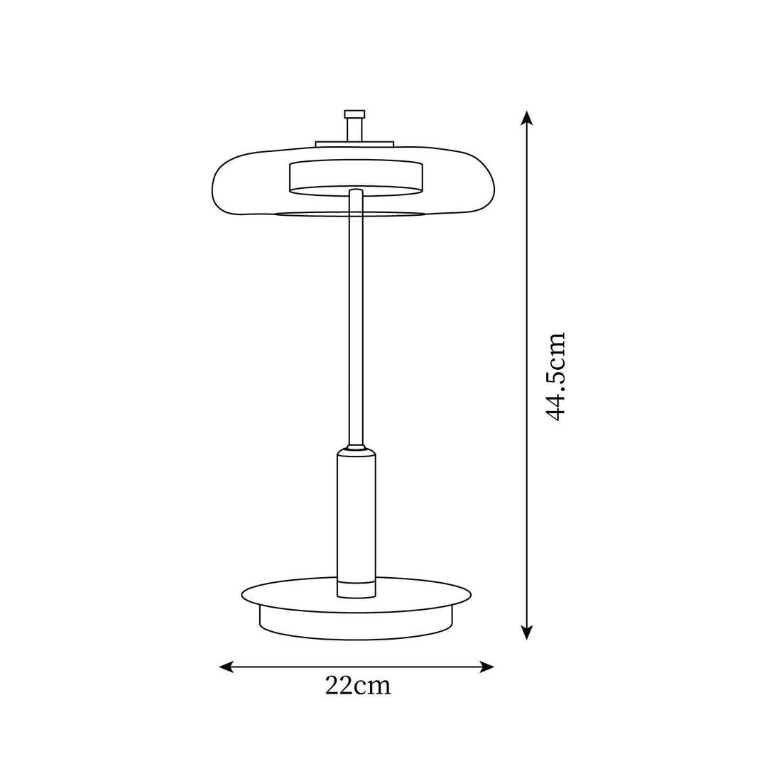 Iluminación interior LED, lámpara de mesa contemporánea para el hogar.